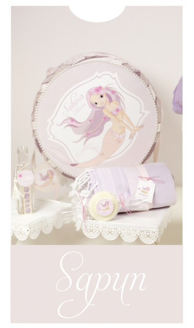 Trusou de botez pentru fetite de inspiratie Disney, Ariel, Mica Sirena  6